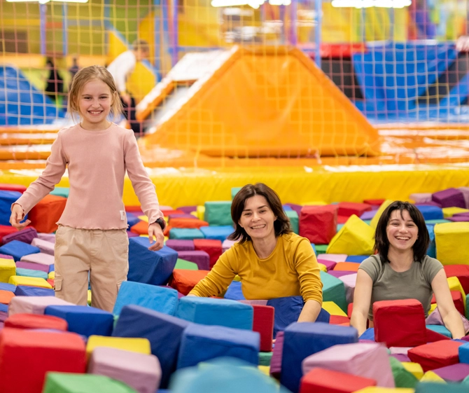 le trampoline en famille